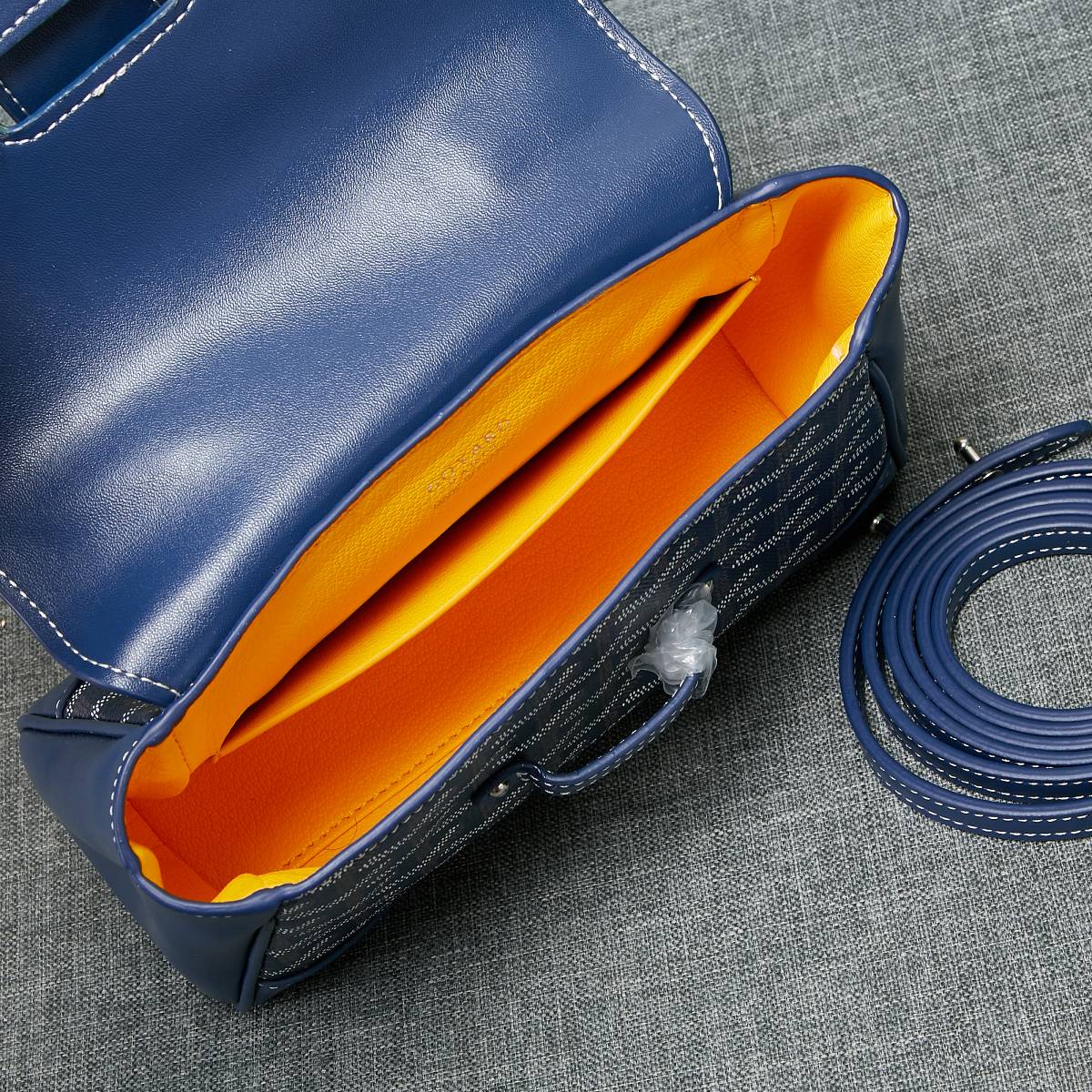 Goyard Saigon Souple Mini Bag Dark Blue Canvas 20cm