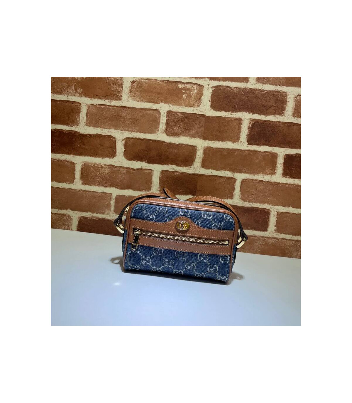 Gucci Mini Ophidia Bag in Eco Washed GG Jacquard Denim 17.5cm