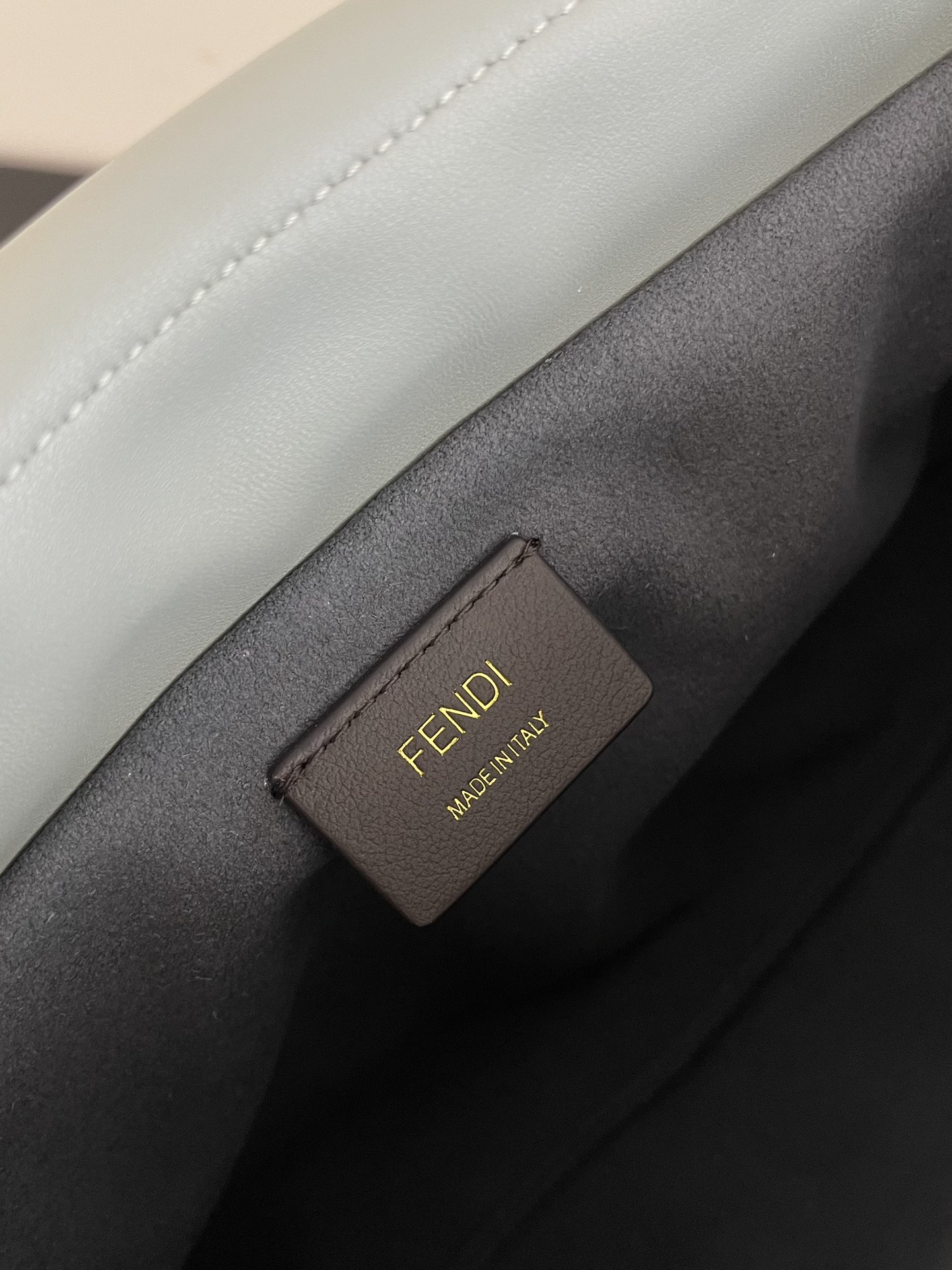 Fendi Mamma Baguette Medium Matcha Green Nappa Leather Bag 26.5cm