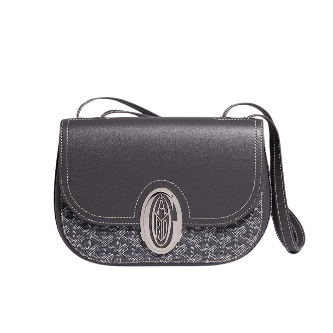 Goyard 233 Bag 25 Cm Gray Calfskin And Goyardine Canvas 25cm