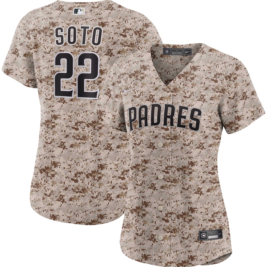 Juan Soto San Diego Padres Women's USMC Alternate Player Jersey Camo