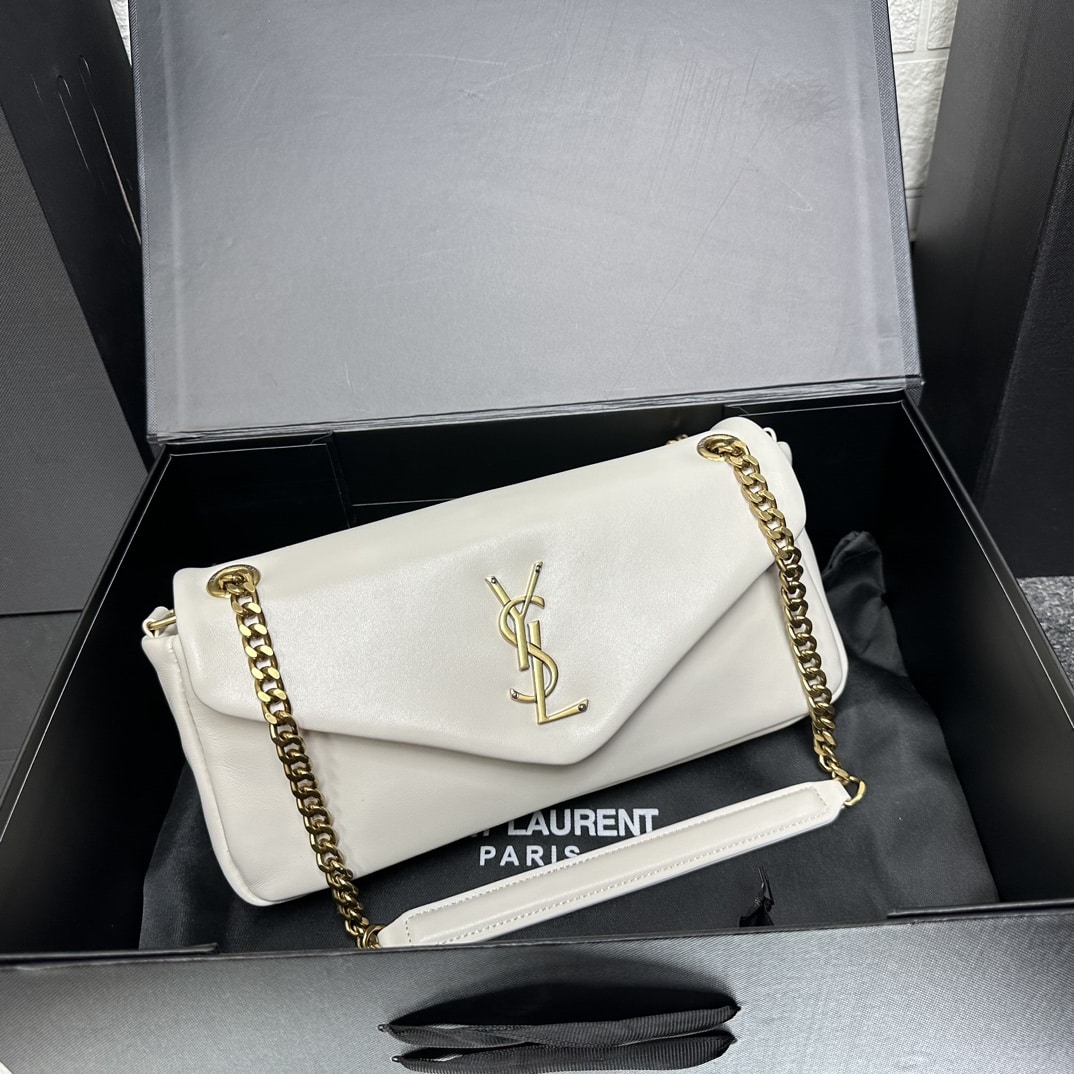 Saint Laurent Calypso In Plunged White 26Cm