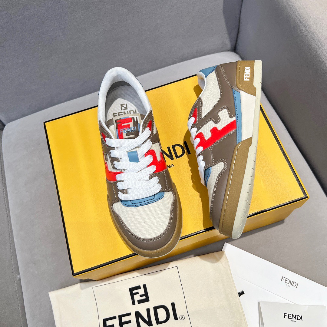 FENDI Match Canvas low-tops sneakers