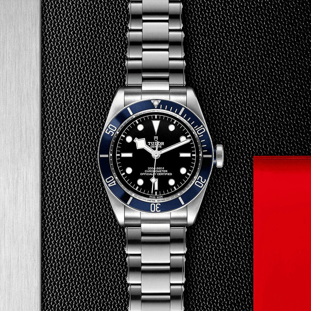 TUDOR Black Bay 41mm Black Dial & Blue Bezel Men's Automatic Bracelet Watch M79230B-0008