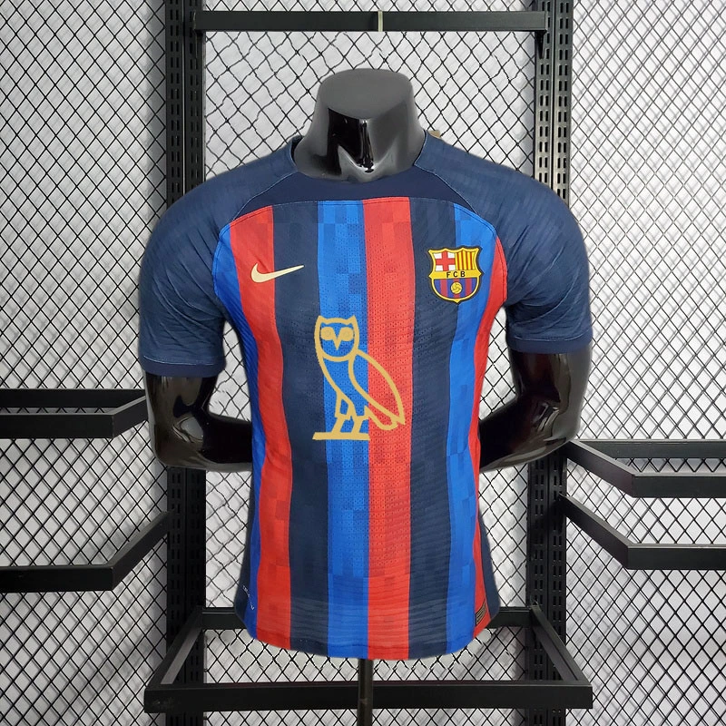 Player 2022-23 Barcelona Home LEWANDOWSKI O.DEMBELE PEDRI PATRI JORDI ALBA Football jersey