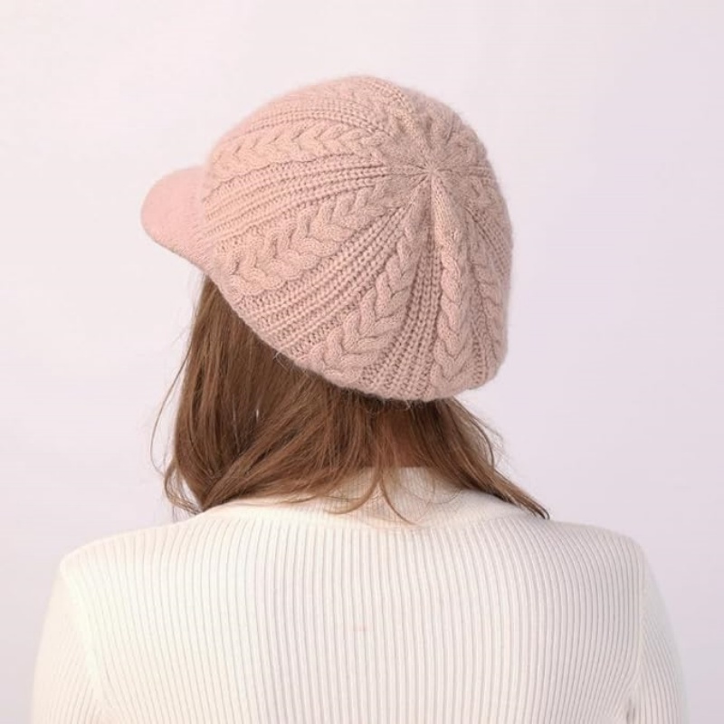 Women's Winter Knit Beanie with Brim