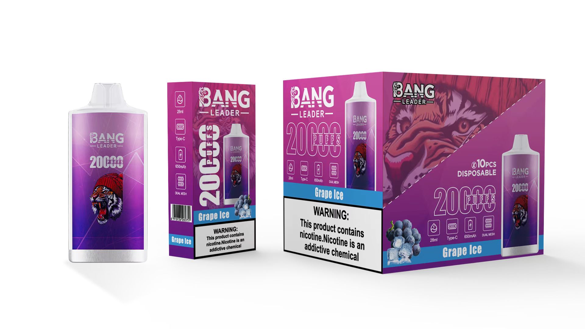 Bang Leader 20K Puffs 2-in-1 Prefilled Vape | Dual Flavor, Rechargeable
