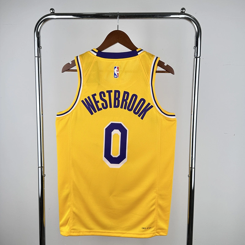 2023 NBA Lakers 0 WESTBROOK Basketball Jersey