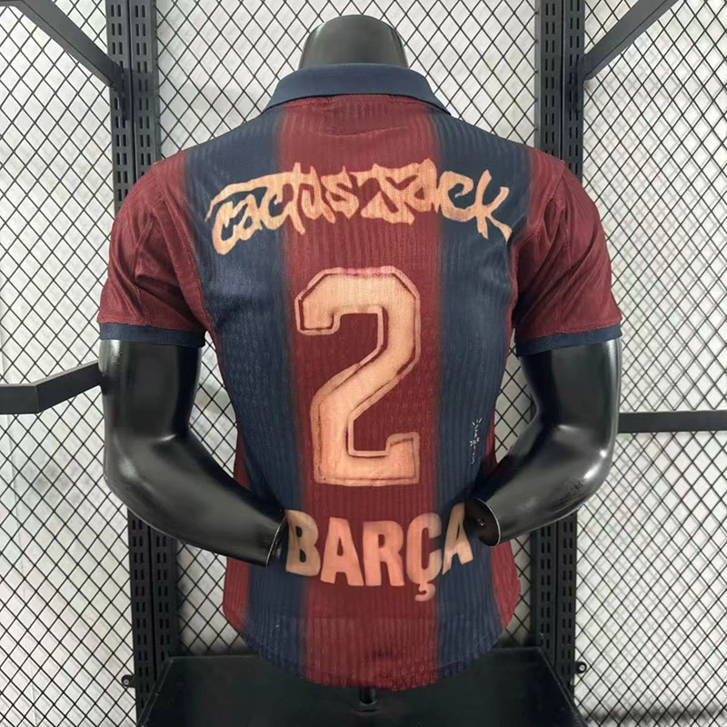 player 2024-25 BARCA Barcelona Travis Scott to feature on the Clásico jersey in conjunction with Spotify Football jersey
