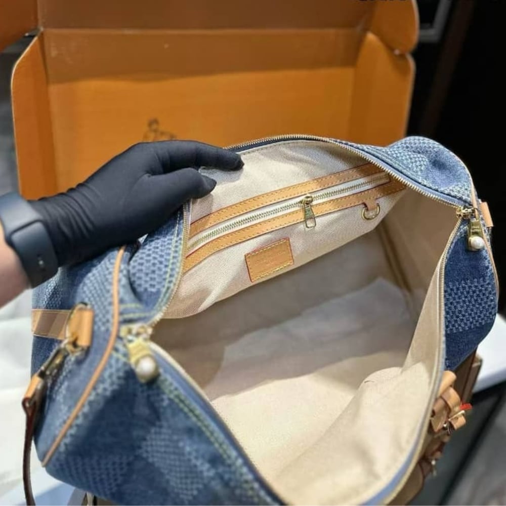 Louis Vuitton Keepall Bandoulière Denim Other Blue 45Cm N40739