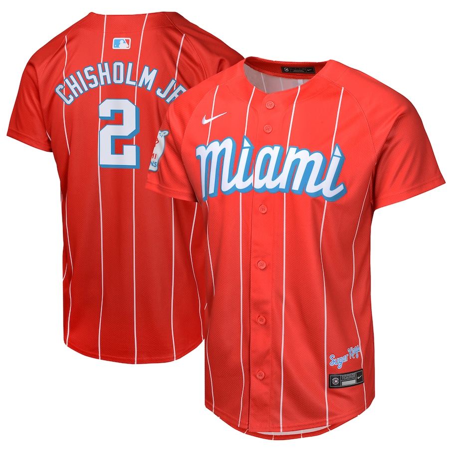 Jazz Chisholm Jr. Miami Marlins Youth City Connect Limited Player Jersey Red