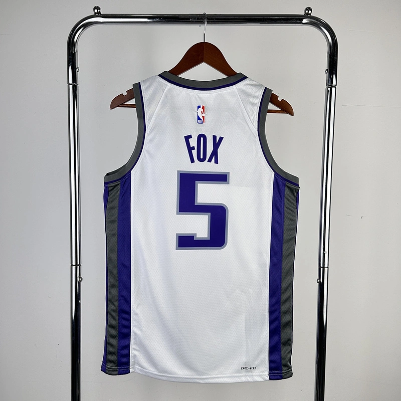2023 NBA Sacramento Kings 5 Fox Basketball Jersey
