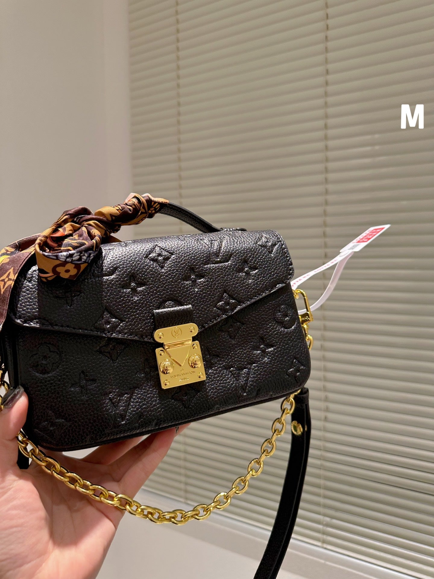 Louis Vuitton Micro Metis Black With Gold Chain 25Cm M41487