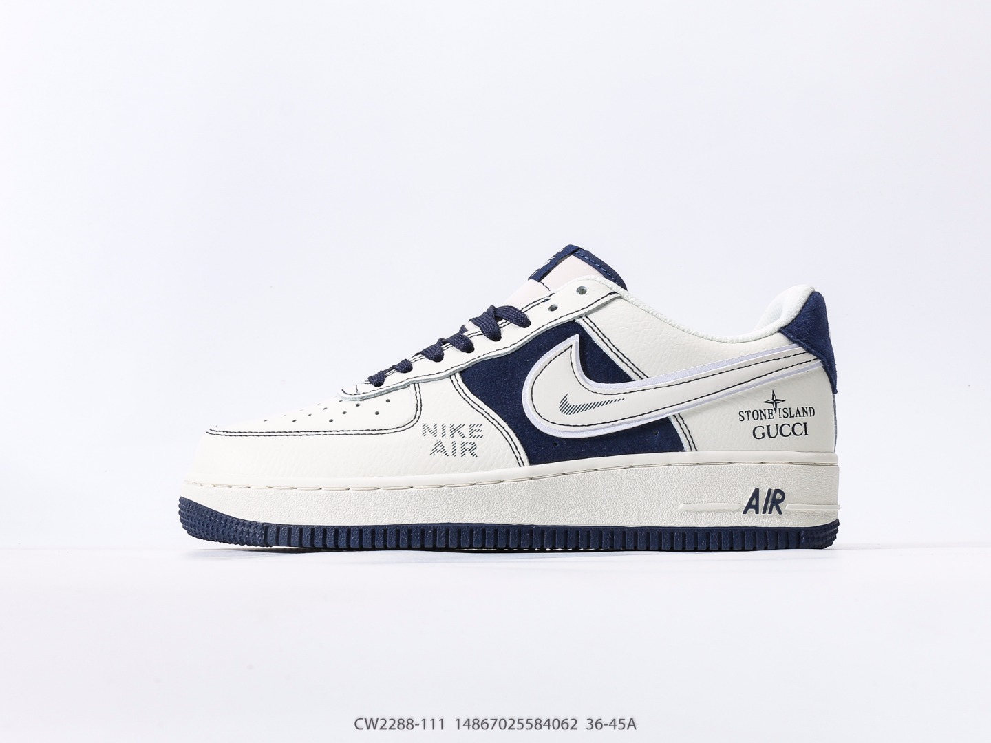 Nike Air Force 1 Low Gucci Stone Island Navy Custom
