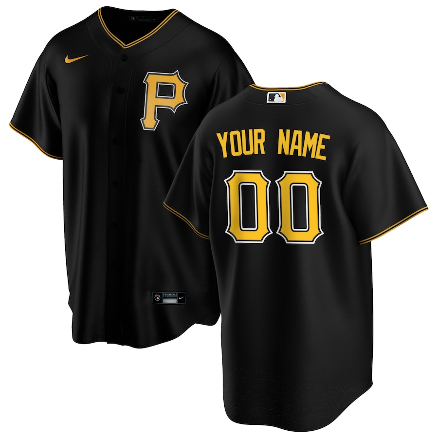 Pittsburgh Pirates Alternate Custom Jersey Black