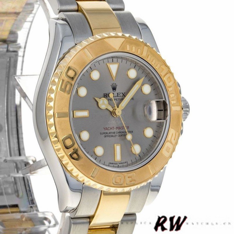【Super Clone】Rolex Yacht-Master 168623 Steel Yellow Gold Platinum Dial 35MM Unisex Replica Watch