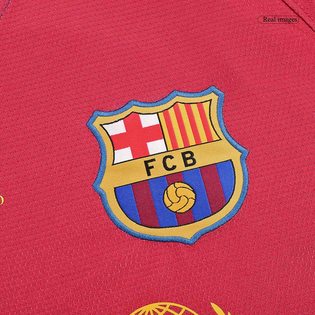 MESSI #10 Barcelona 2008/09 Home Long Sleeve Retro Soccer Jersey - UCL Final