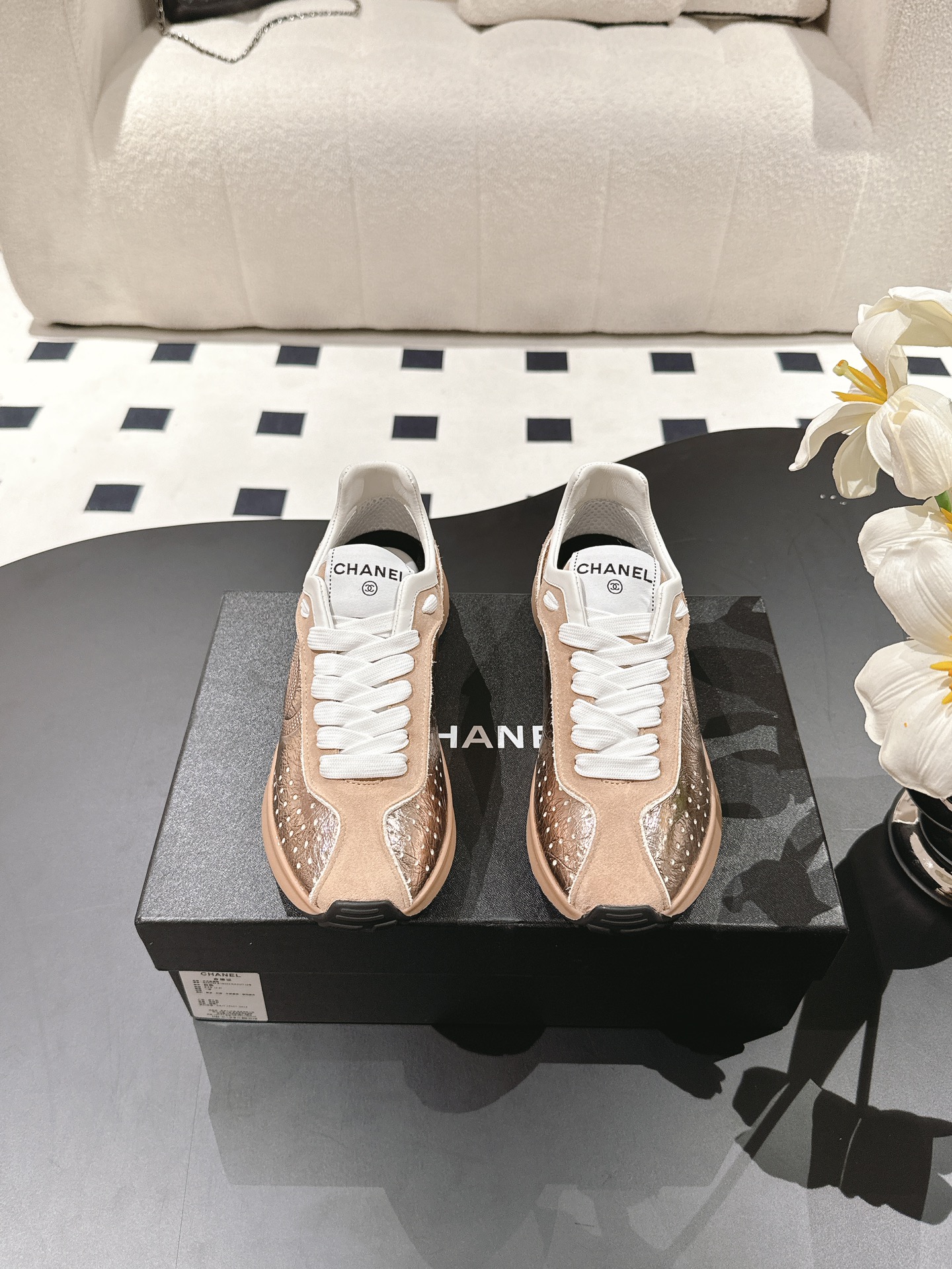 CHANEL Calfskin Sneakers