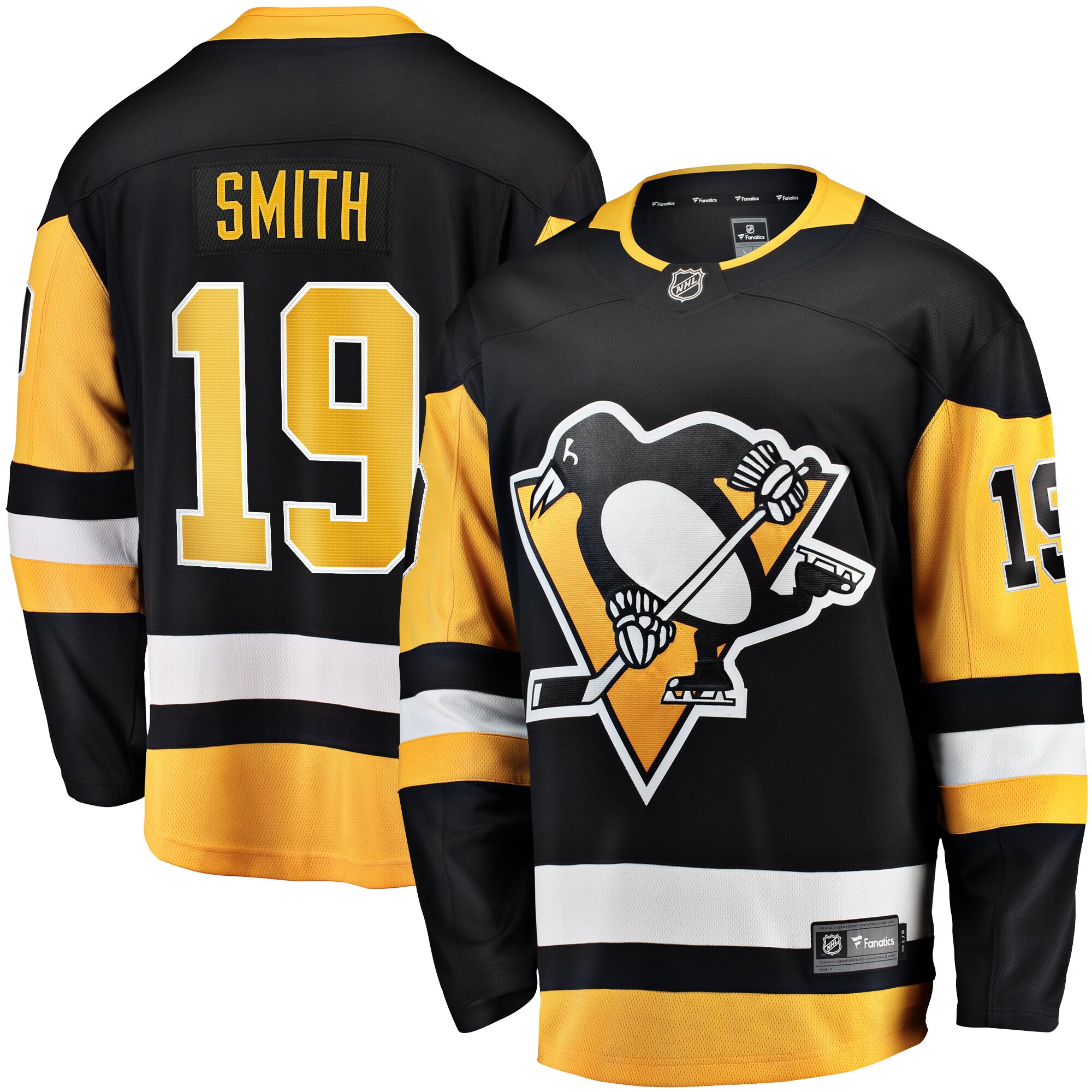 Reilly Smith Pittsburgh Penguins Fanatics Home Breakaway Jersey – Black