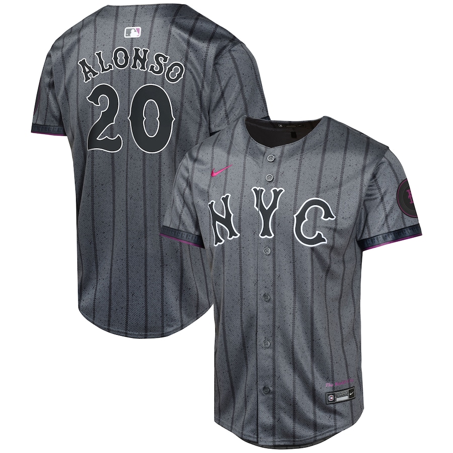 Pete Alonso New York Mets Youth 2024 City Connect Limited Player Jersey Graphite