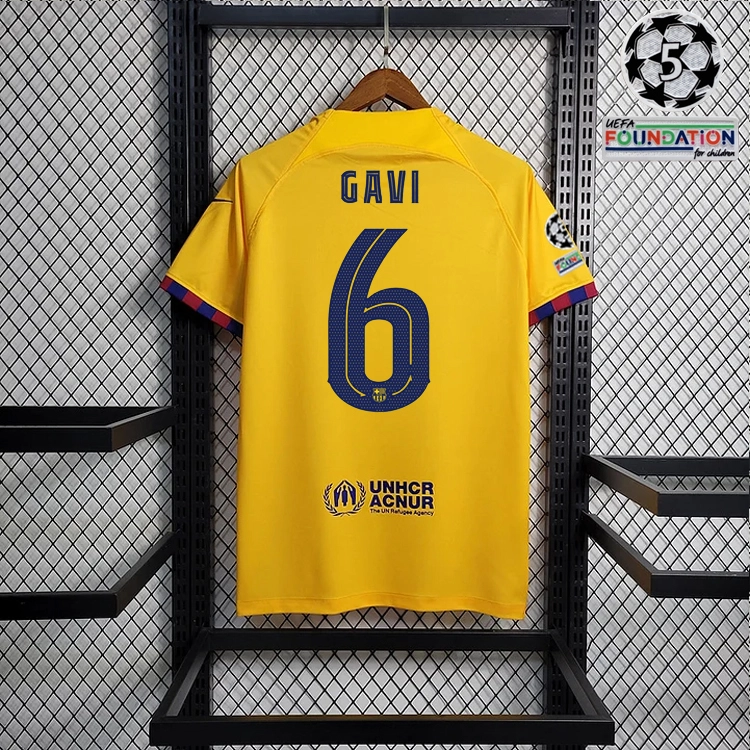2023-24 Barcelona 4 away GAVI LEWANDOWSKI F. DE JONG PEDRI FERMíN Football jersey