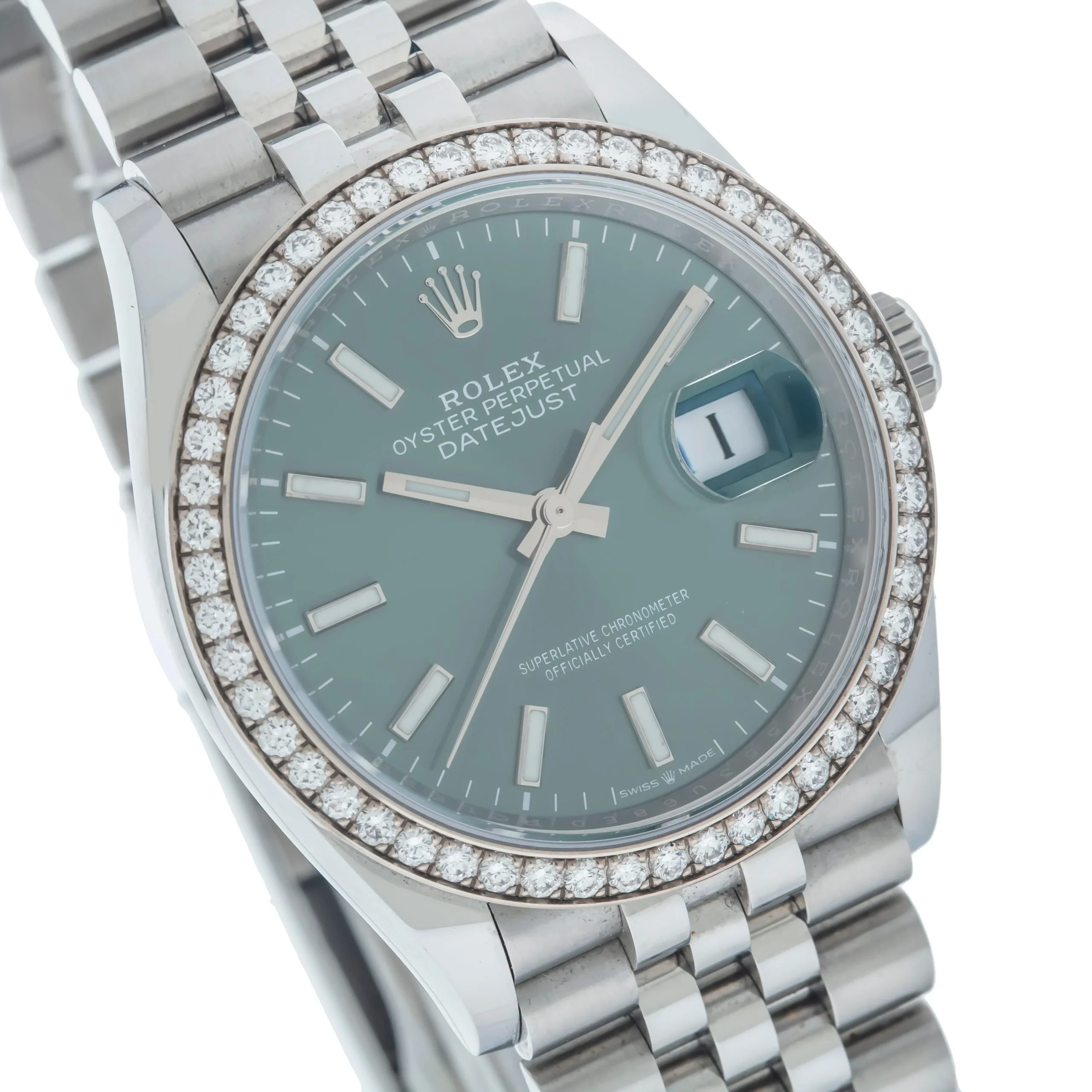 [Superclone] Rolex Datejust 36mm Mint Green Dial Jubilee 126284RBR