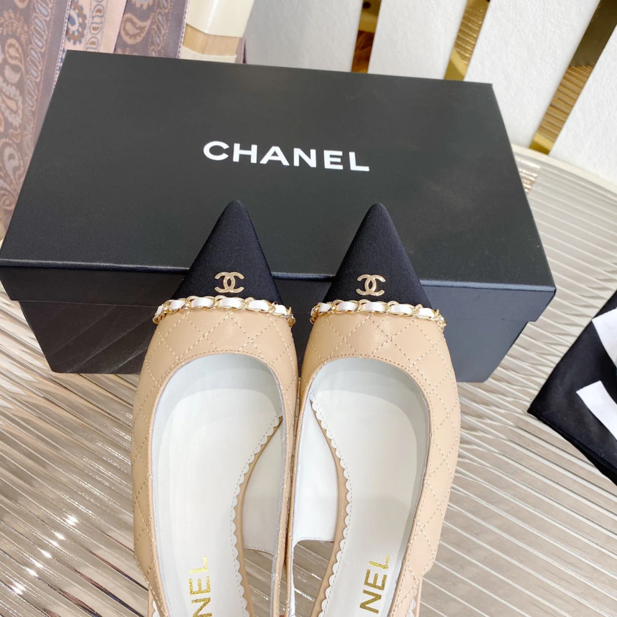 Chanel Classic Pointed Slingback Heels
