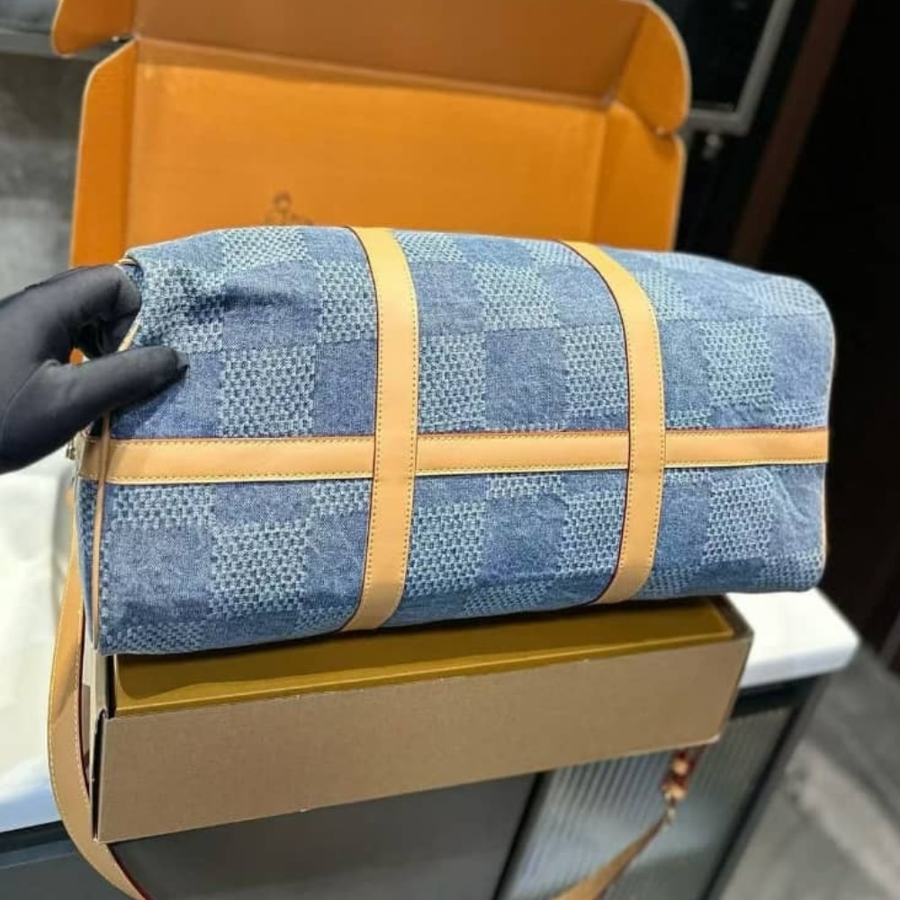 Louis Vuitton Keepall Bandoulière Denim Other Blue 45Cm N40739