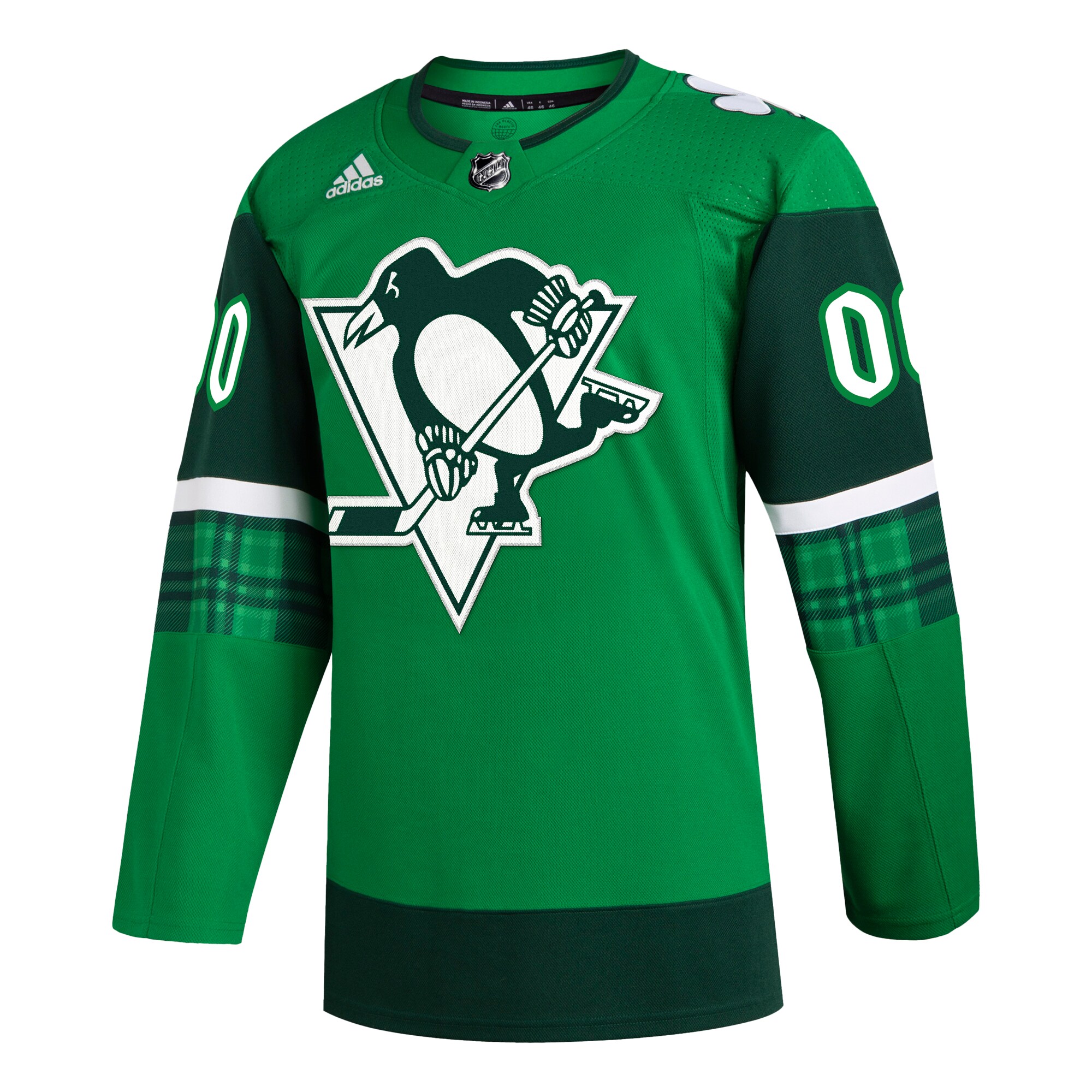 Pittsburgh Penguins adidas St. Patrick’s Day Authentic Custom Jersey – Kelly Green