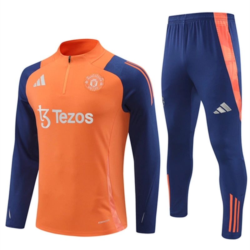 2024-25 Manchester United Orange Long Sleeve Training Suit