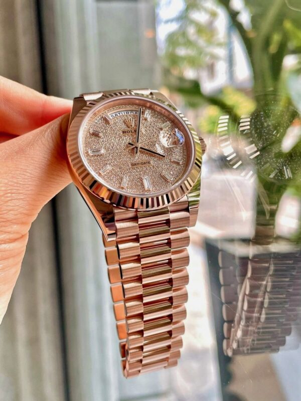 [Superclone] Rolex Day-Date 40mm Diamond – Paved Dial President 228235