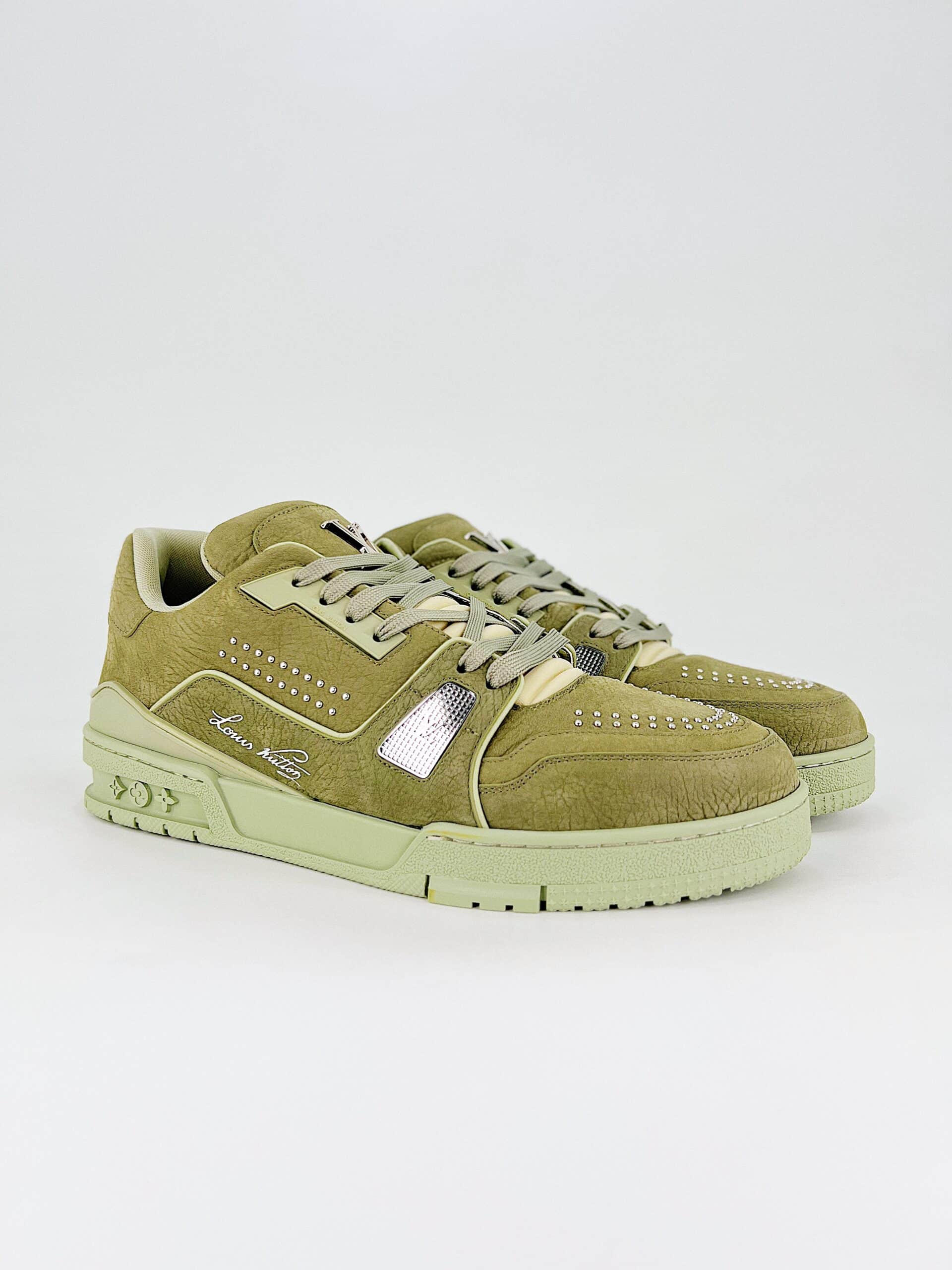 Louis Vuitton Lv Trainer Sneaker Green 1Adha1