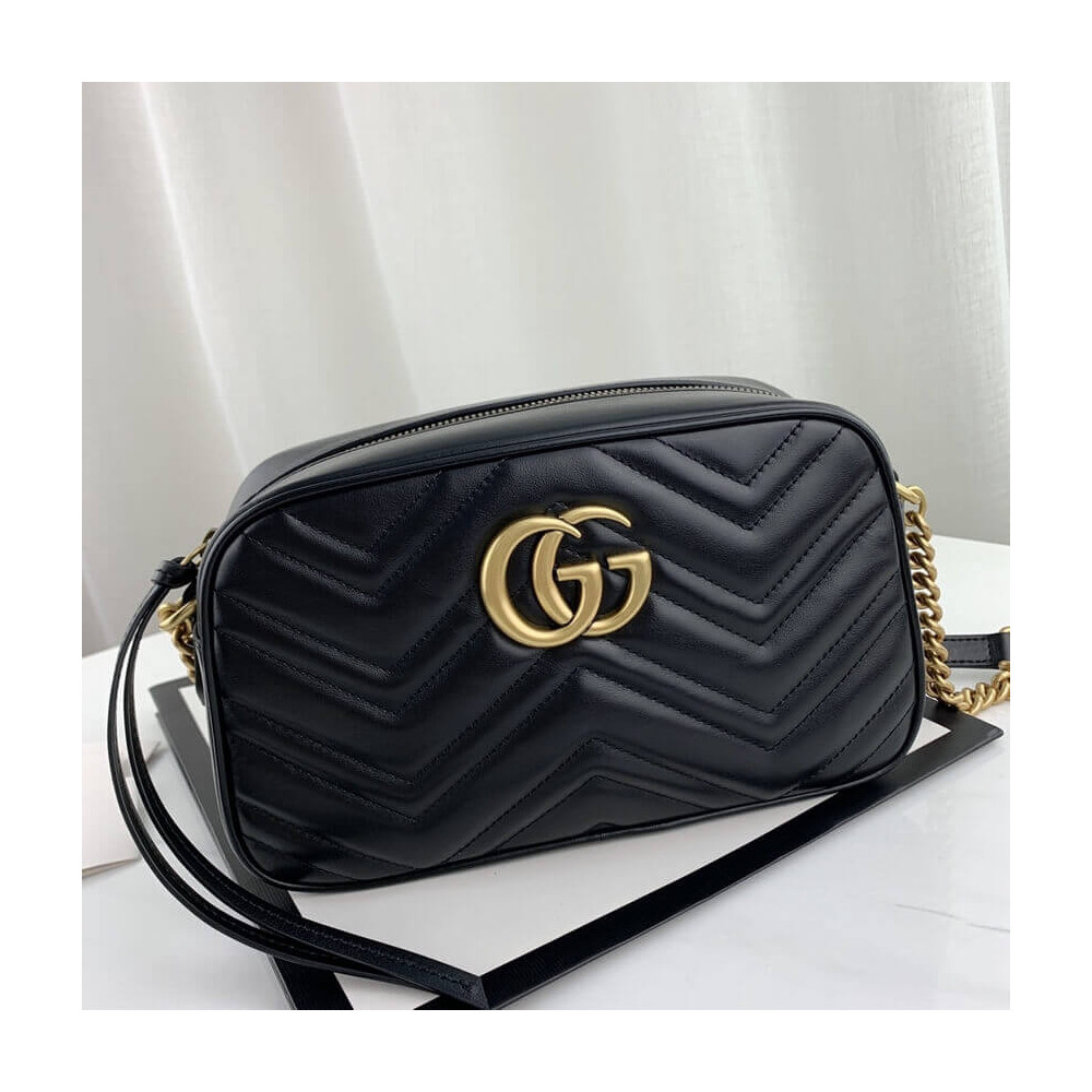 Gucci GG Marmont Small Shoulder Bag Black 24Cm