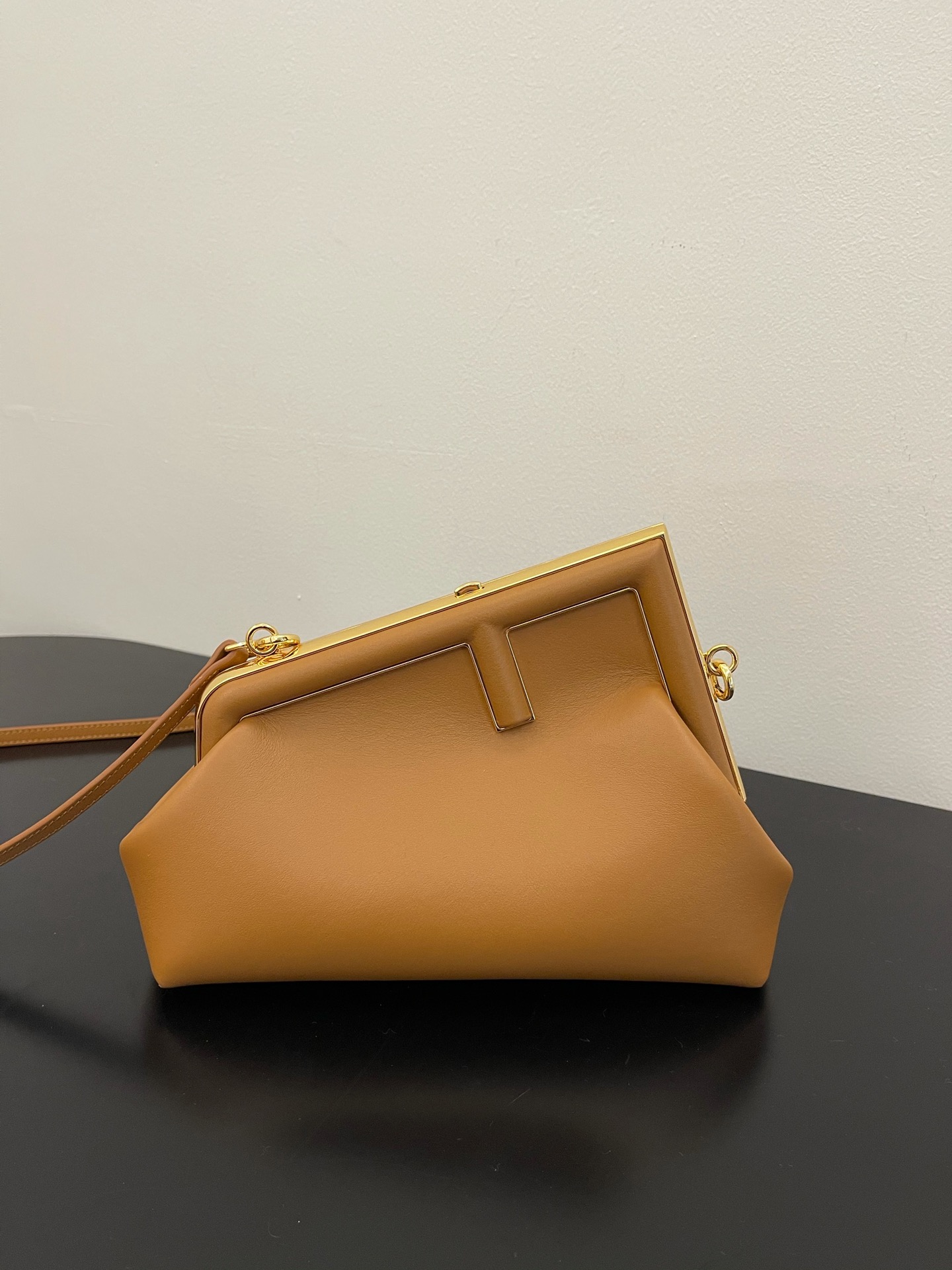 Fendi First Small Nappa Leather Bag Brown 26cm