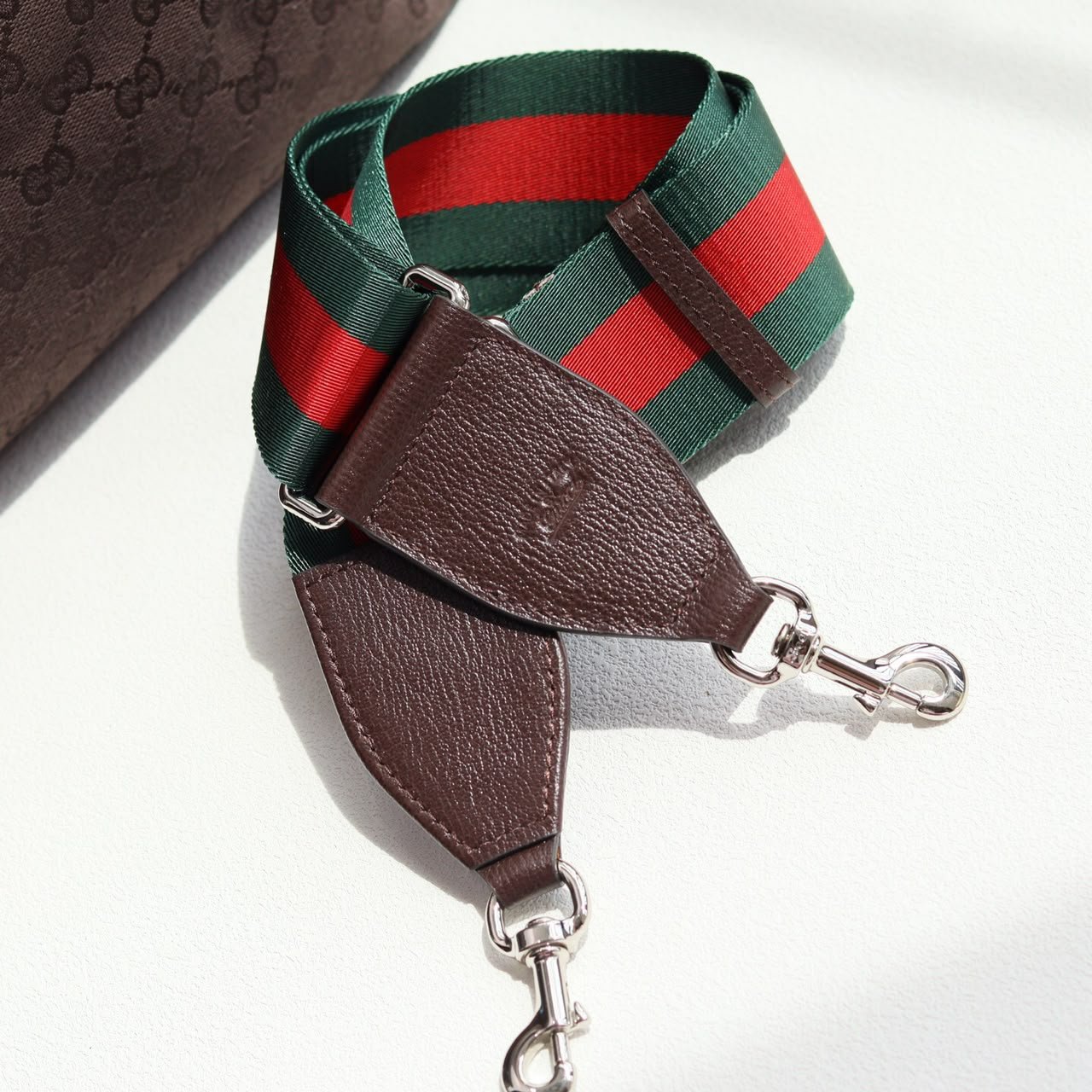 Gucci Brera Large Crossbody Bag 45cm/17.7in Dark Brown GG Canvas 864485