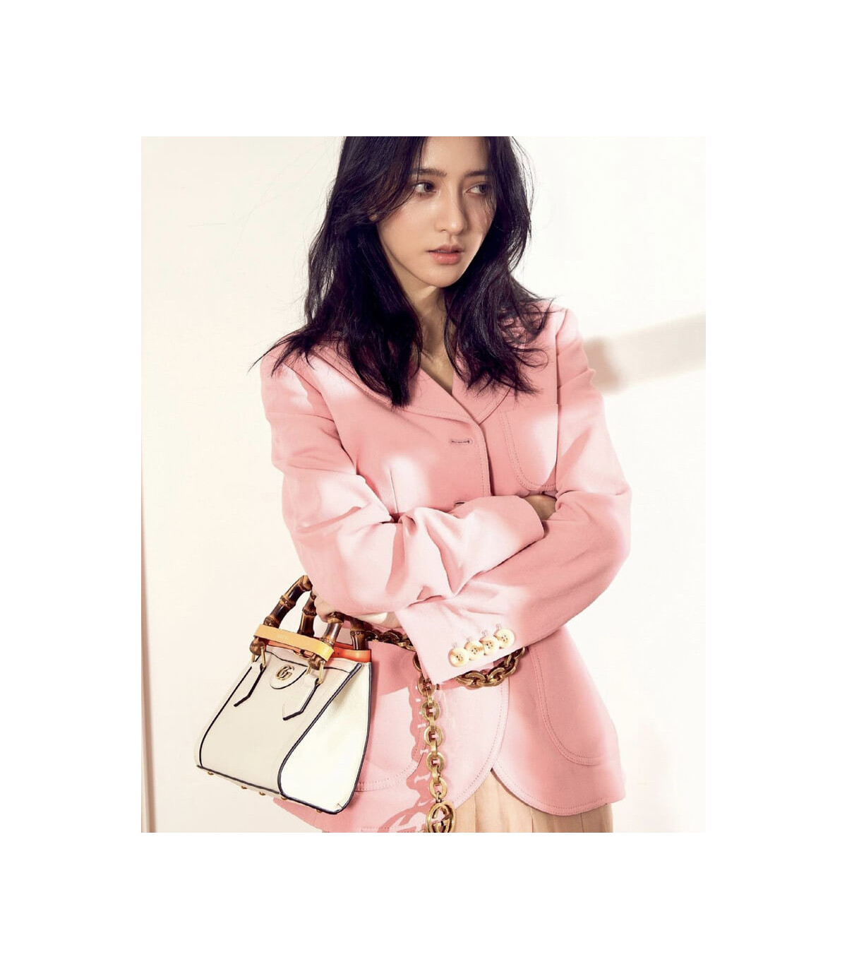 Gucci Diana Mini Tote Bag White