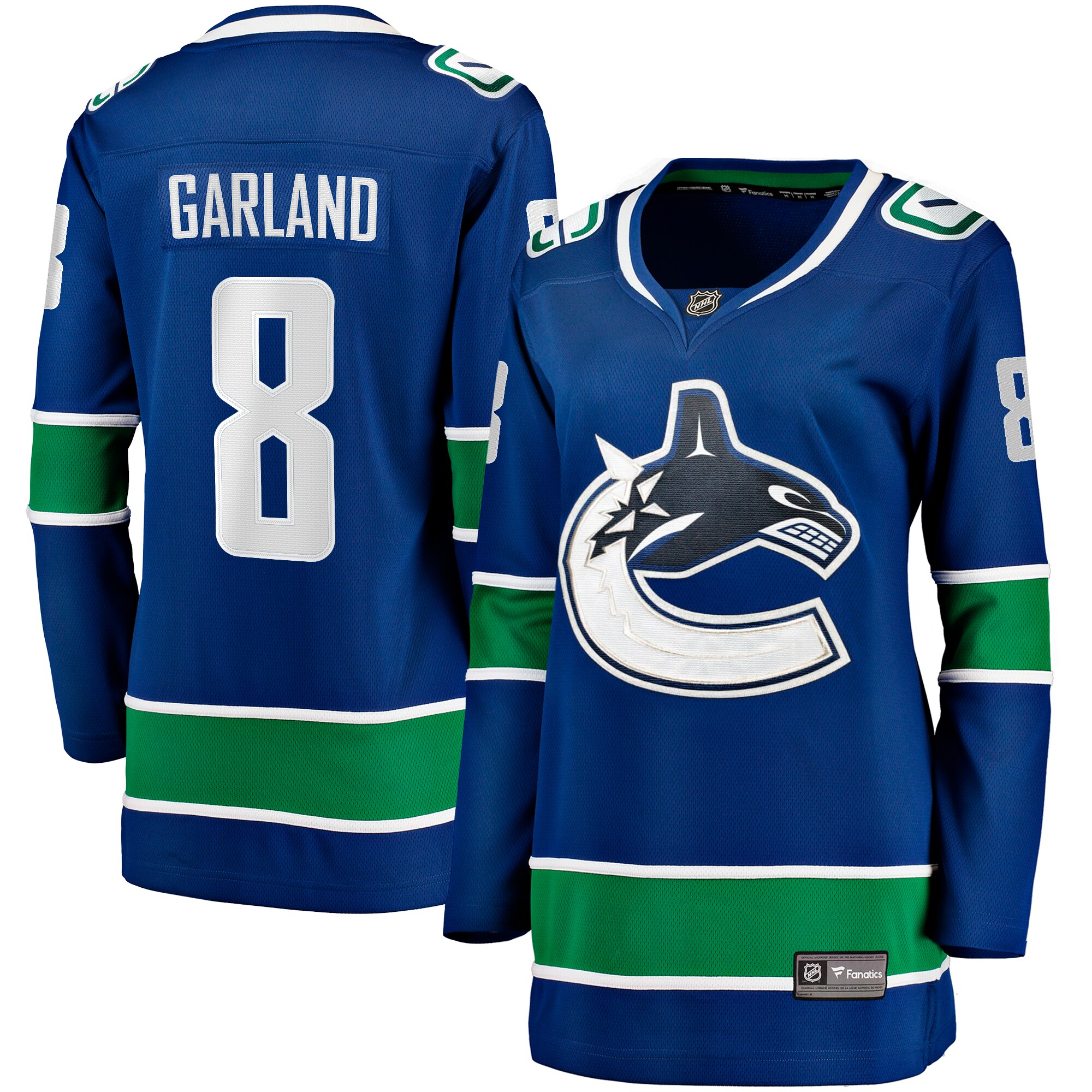 Conor Garland Vancouver Canucks Fanatics Women’s Home Breakaway Player Jersey – Blue