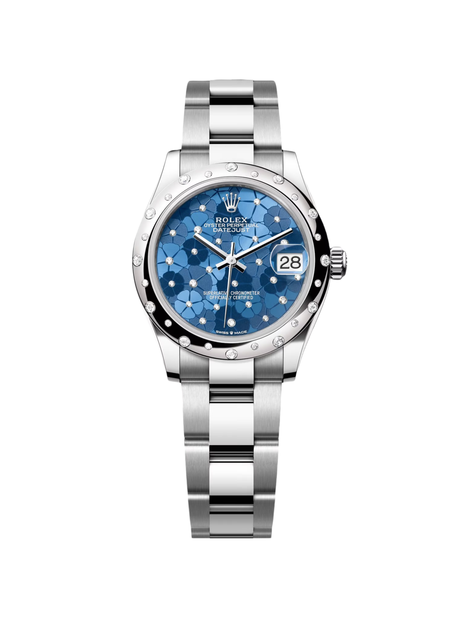 Rolex Datejust m278344-0037/0038 Blue Floral Motif Dial 31mm Oyster