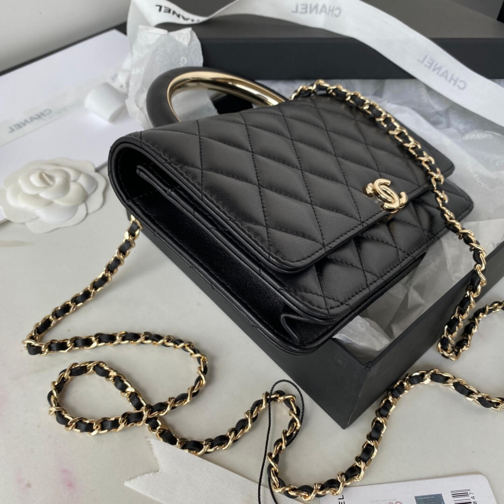 Chanel Wallet On Chain Top Handle Lambskin WOC