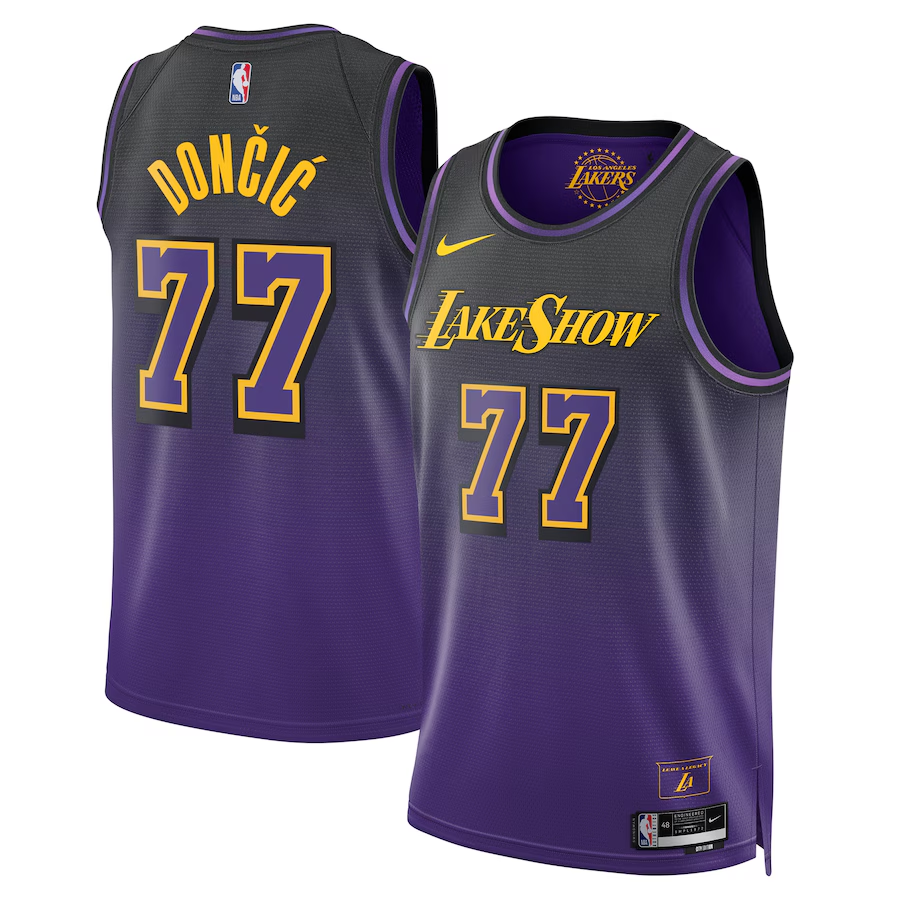 Los Angeles Lakers Nike City Edition Swingman Jersey 2024 - Purple - Luka Dončić - Unisex