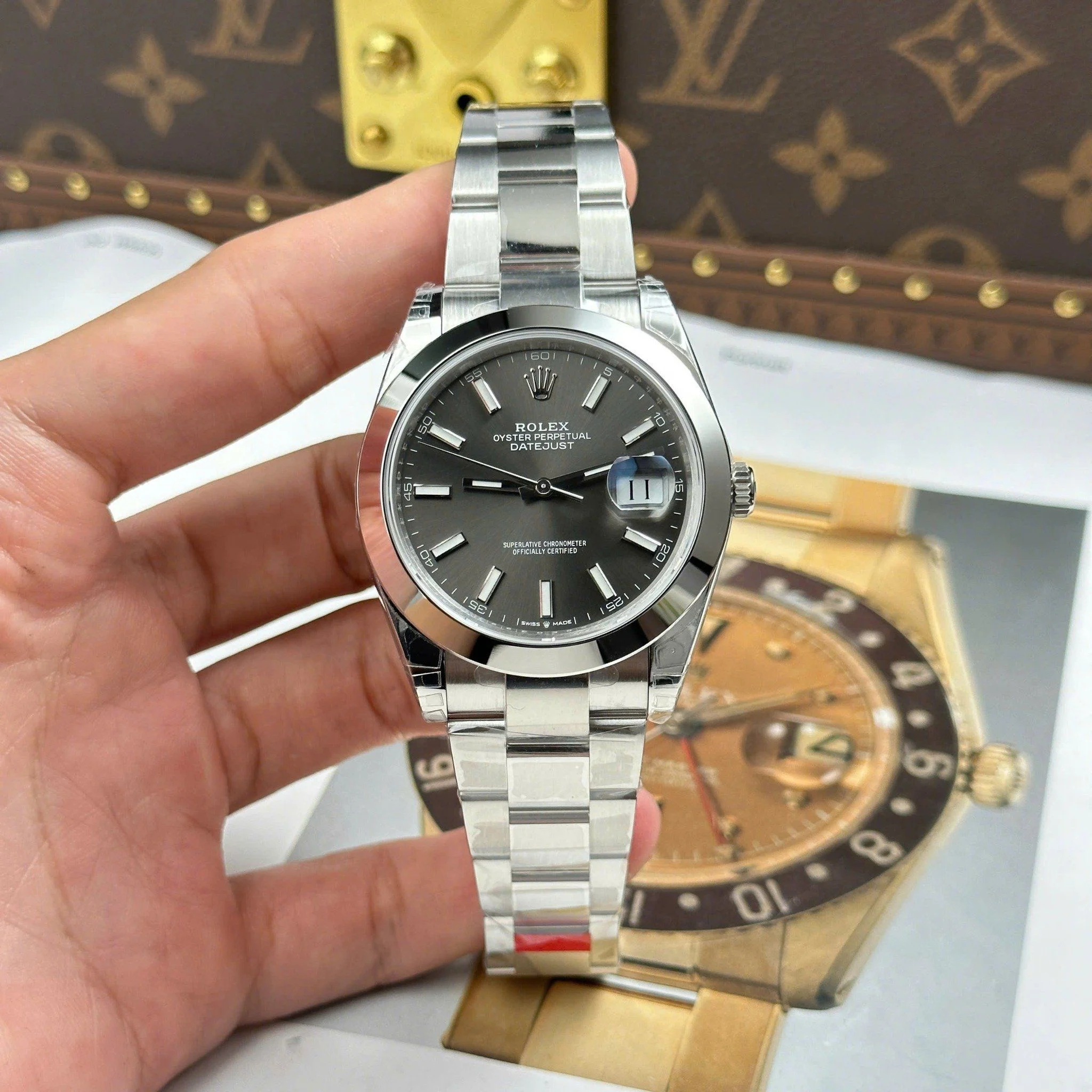 [Superclone] Rolex Datejust 41mm Bright Black Dial Oyster 126300