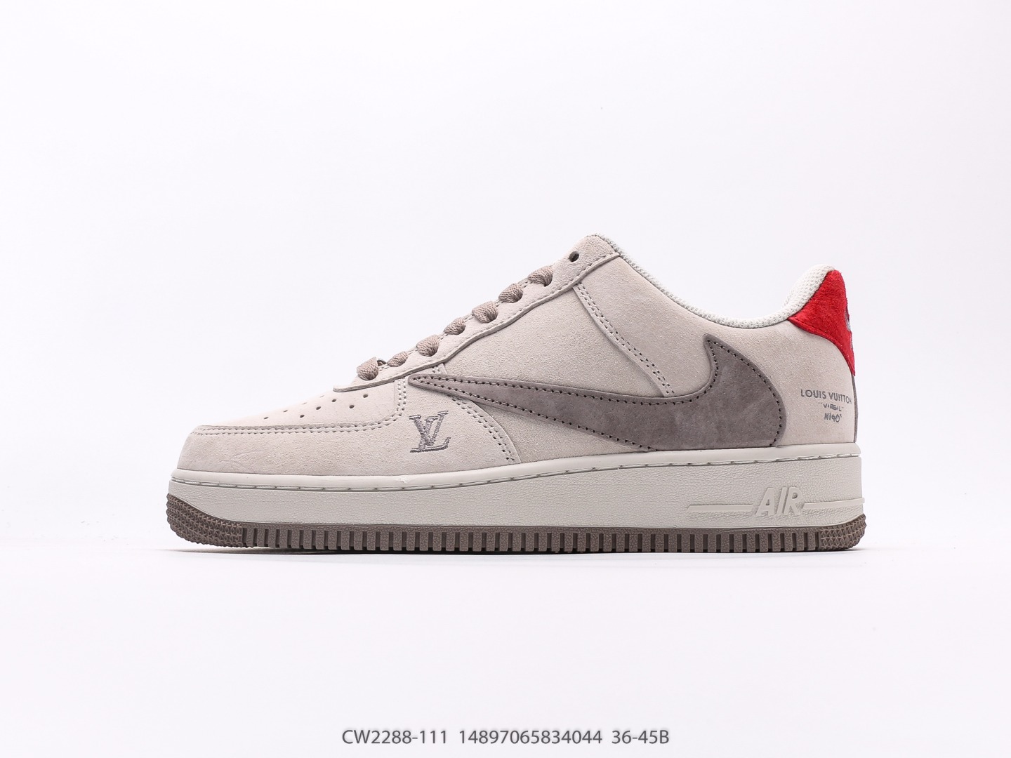 Nike Air Force 1 Low LV Grey Suede Custom