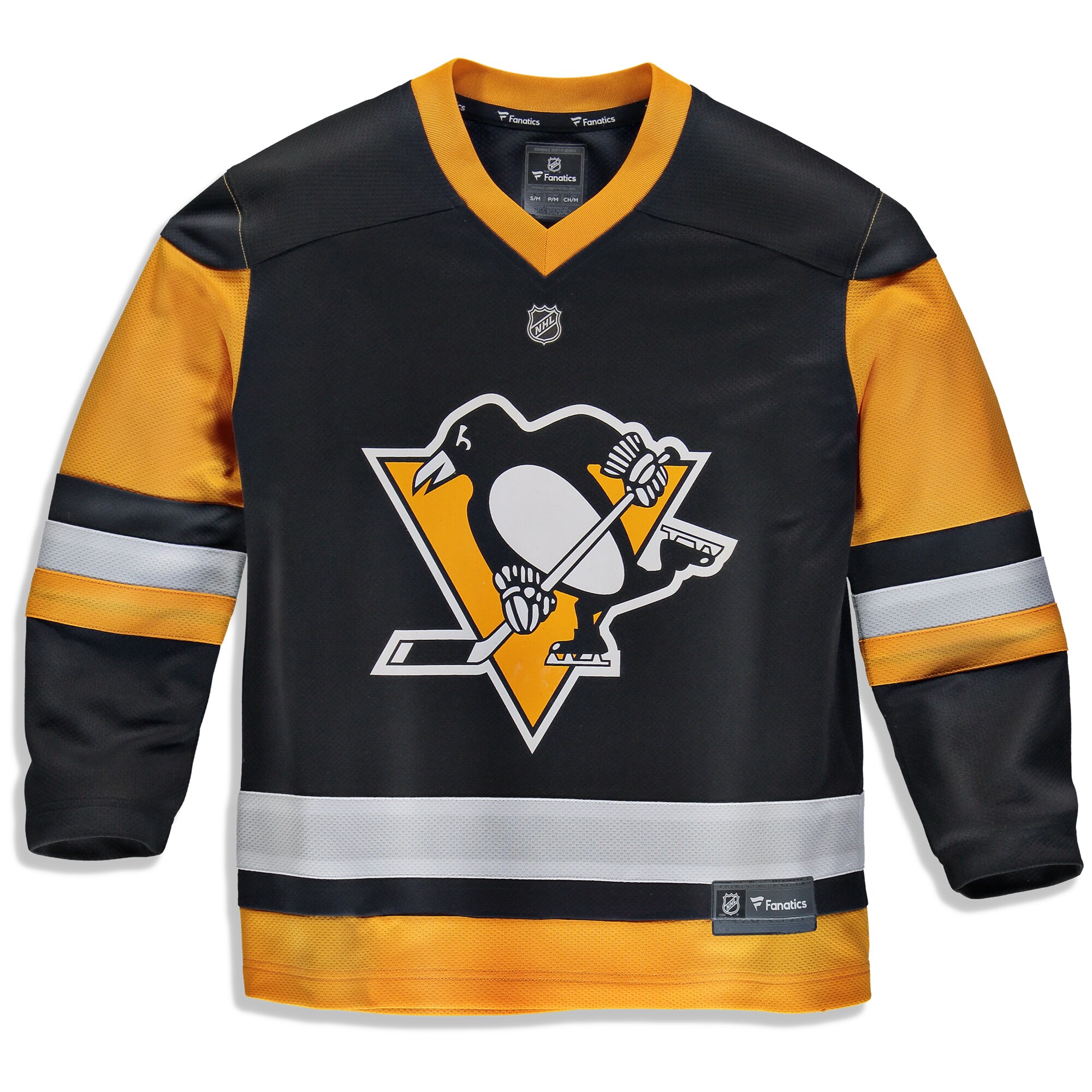 Pittsburgh Penguins Fanatics Youth Home Replica Custom Jersey – Black