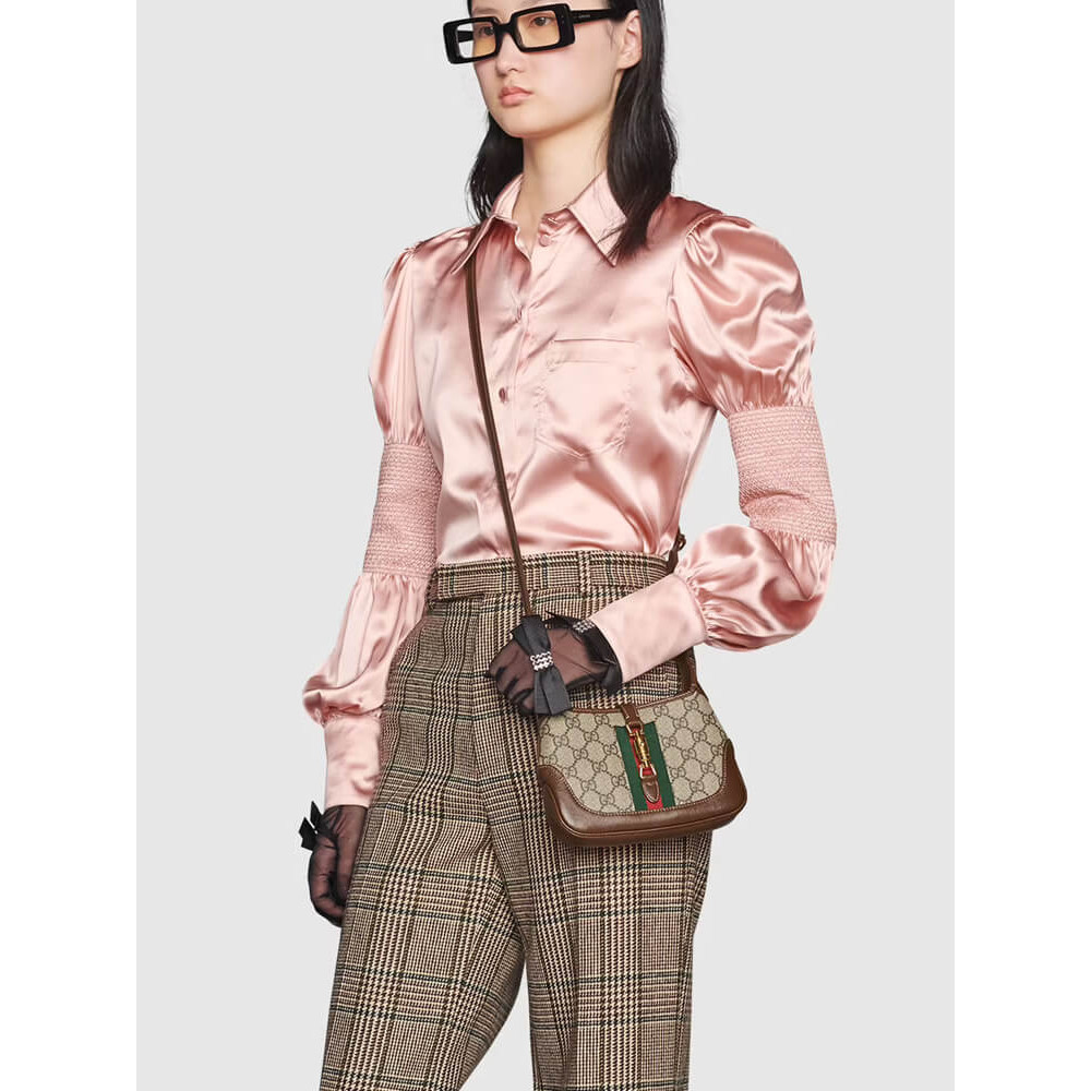 Gucci Jackie 1961 Mini Shoulder Bag in GG Canvas 19cm