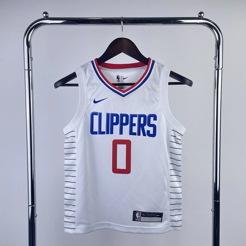 2023 NBA LA Clippers kids 0 WESTBROOK Basketball Jersey