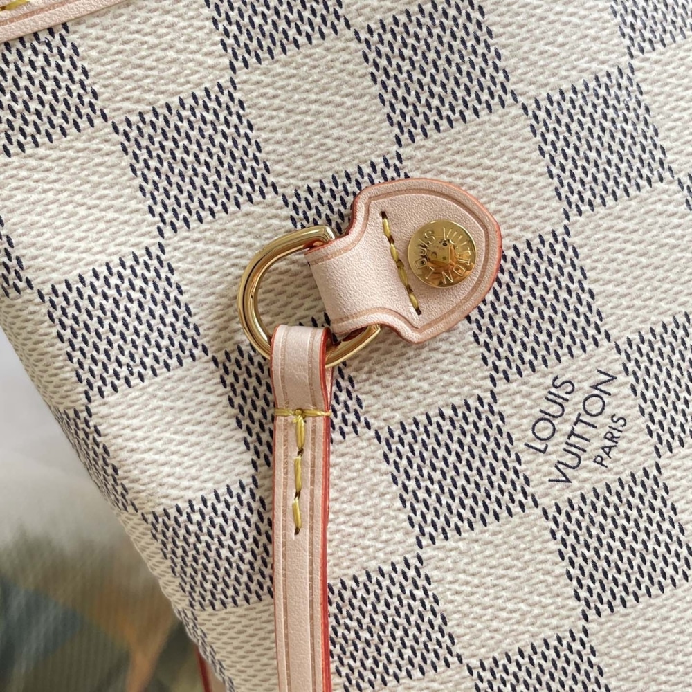 Louis Vuitton Neverfull GM Damier Azur Canvas Tote Bag Beige 39cm N40602