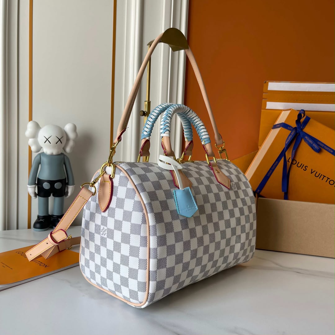 Louis Vuitton Speedy 30 Soft Damier Azur Canvas N40908