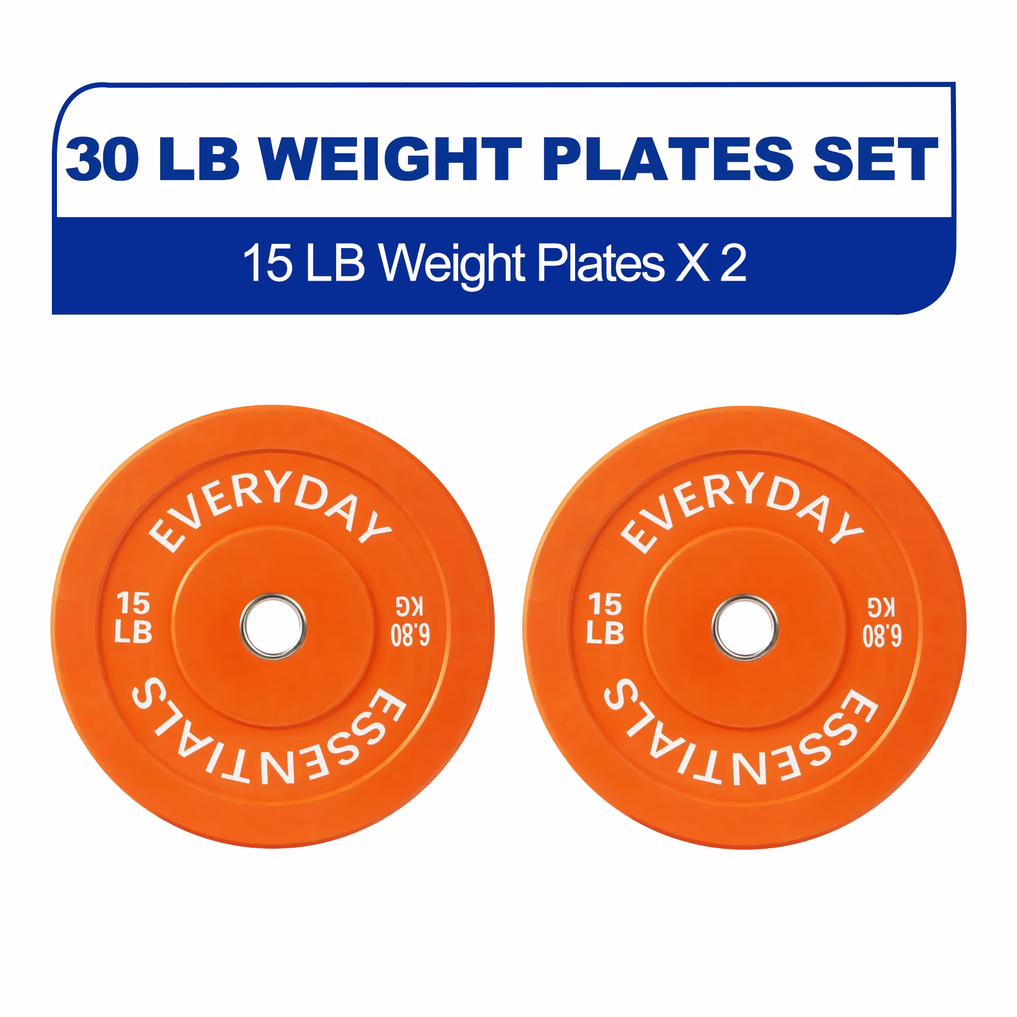 BalanceFrom Olympic Bumper Plate Weight Plate, 15 lbs Pair Color