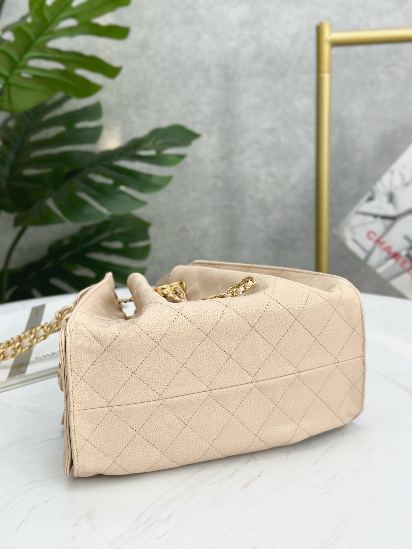 Chanel 25C New Quilted Leather Hobo Bag