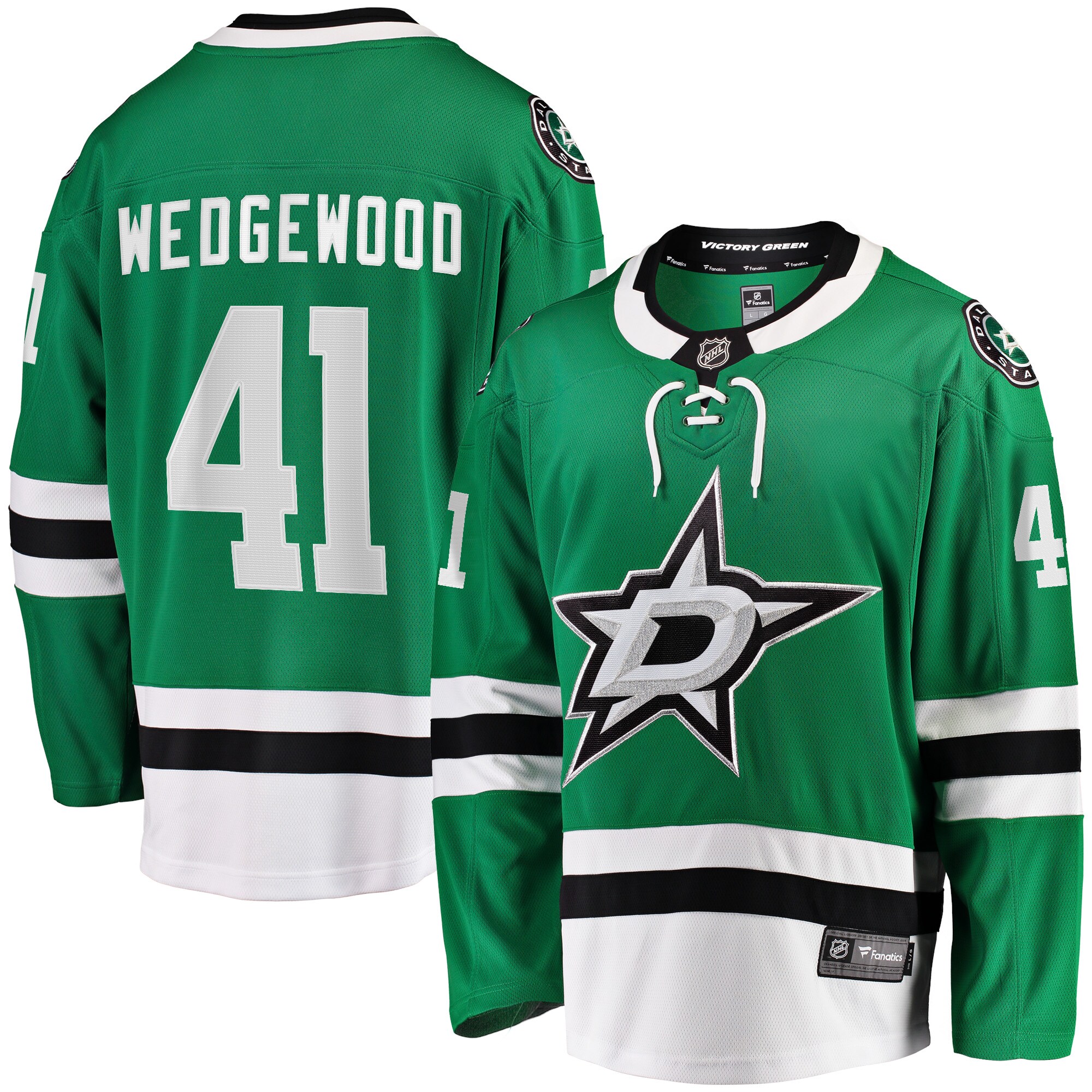 Scott Wedgewood Dallas Stars Fanatics Home Breakaway Player Jersey – Kelly Green